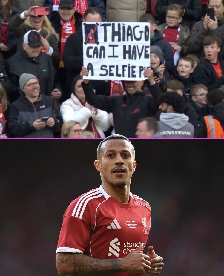 星空体育官网-克洛普传奇赛举牌：蒂亚戈，我可以与你合影吗？